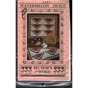 Vintage 1986 Debbie Mumm The Watermelon Quilt Pattern Wall Hanging 37x30 6037
